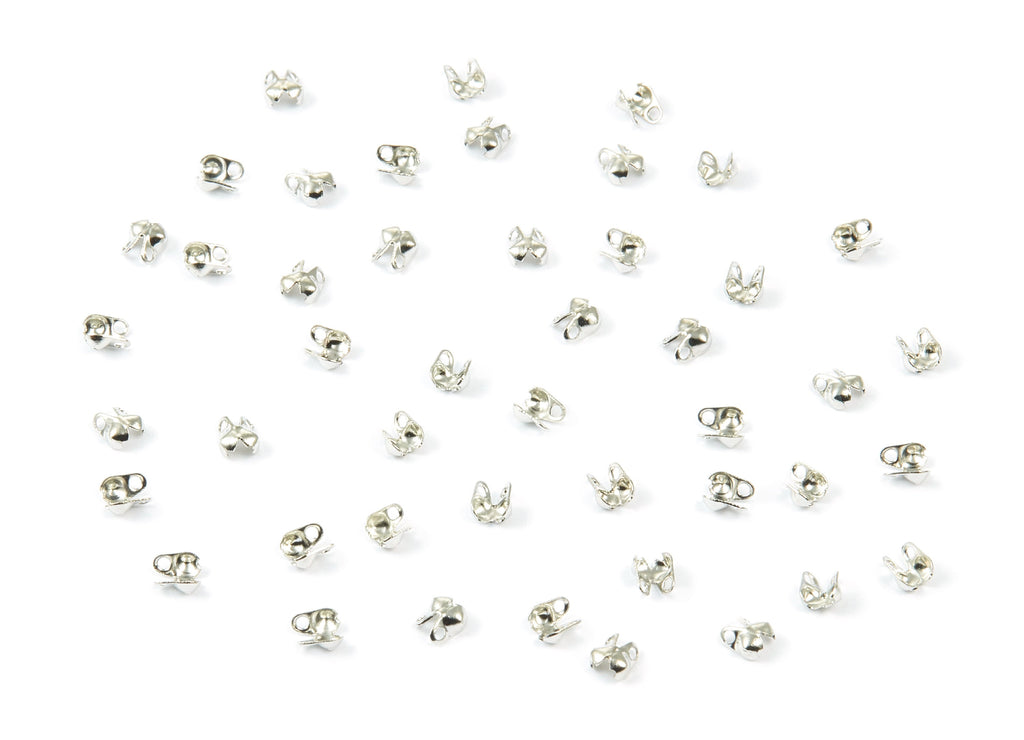 1.5 Ball Chain Clasp - 1.5 Silver Tone Plated Brass Chain Clasp - Brass Connector Clasp - Jewelry Supplies - 4x2.5mm - PP1675S - DOMEDBAZAAR