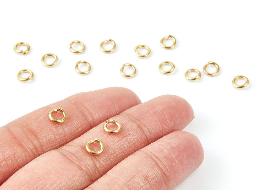 Brass Open Jump Rings -  1.2x6mm - Raw Brass Open Jump Rings - 6x6x1,2mm - Jewelry Supplies - PP1569 - DOMEDBAZAAR