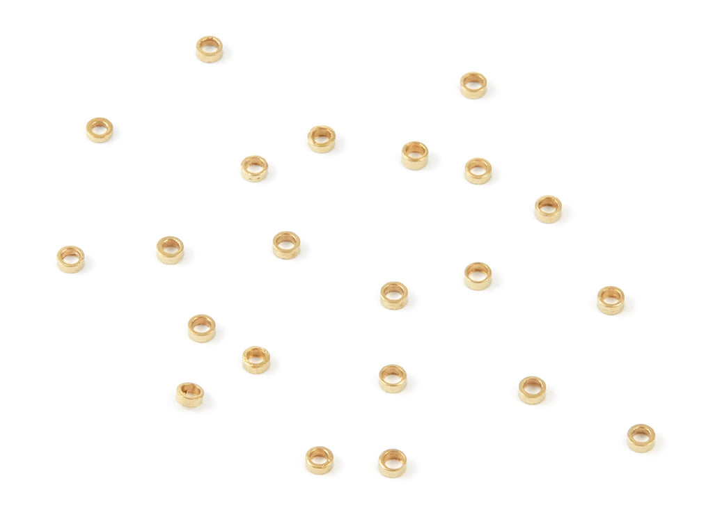 Brass Spacer Ball Beads - 2X1.0 - Raw Brass Spacer Ball Beads - Jewelry Supplies - 2x2x0.81mm - PP1447 - DOMEDBAZAAR