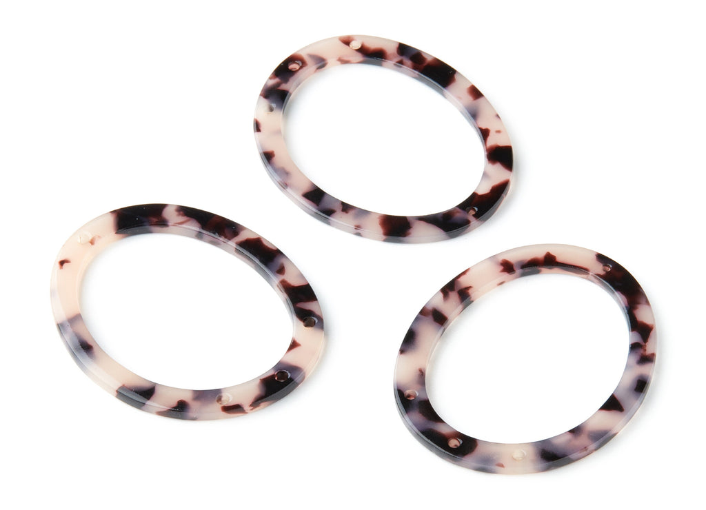 Acetate Acrylic Earring Charms - Blonde Acetate Acrylic Pendant With 4 Holes - Earring Findings - Color Code: A06 - 50x40x2.77mm - AC1214B - DOMEDBAZAAR