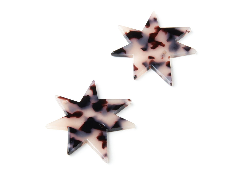 Acetate Acrylic Earring Charms - Blonde Acetate Pendant With 2 Holes - Color Code:A06 - Earring Findings - 42.88x37.82x2.65mm - AC1309B - DOMEDBAZAAR