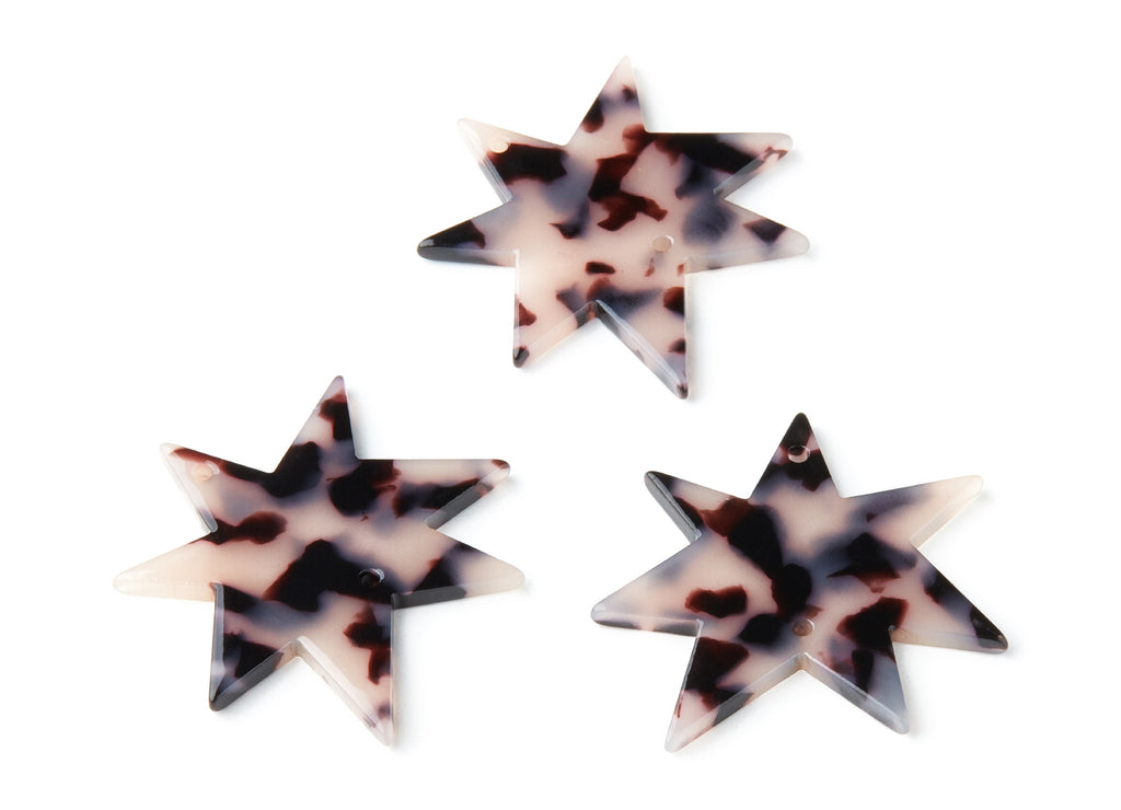 Acetate Acrylic Earring Charms - Blonde Acetate Pendant With 2 Holes - Color Code:A06 - Earring Findings - 42.88x37.82x2.65mm - AC1309B - DOMEDBAZAAR