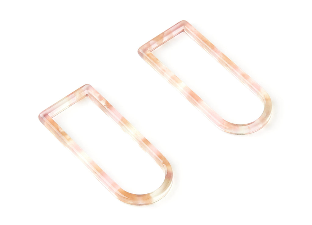 Acetate Geometric Earring Charms - Geometric Shaped Pendant - Earring Findings - Jewelry Supplies - 41.5x17.69x2.66mm - AC1362J - DOMEDBAZAAR