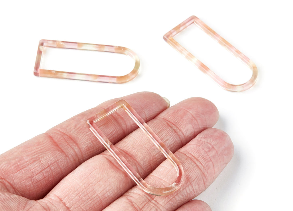 Acetate Geometric Earring Charms - Geometric Shaped Pendant - Earring Findings - Jewelry Supplies - 41.5x17.69x2.66mm - AC1362J - DOMEDBAZAAR