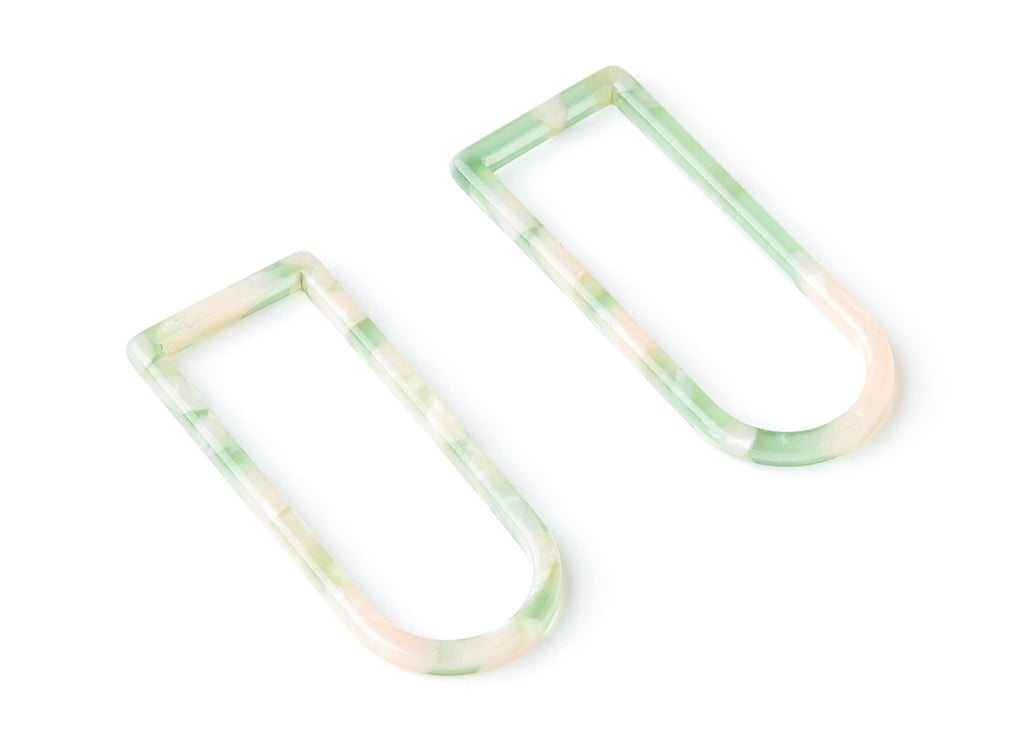 Acetate Geometric Earring Charms - Geometric Shaped Pendant - Earring Findings - Jewelry Supplies - 41.5x17.69x2.66mm - AC1362O - DOMEDBAZAAR