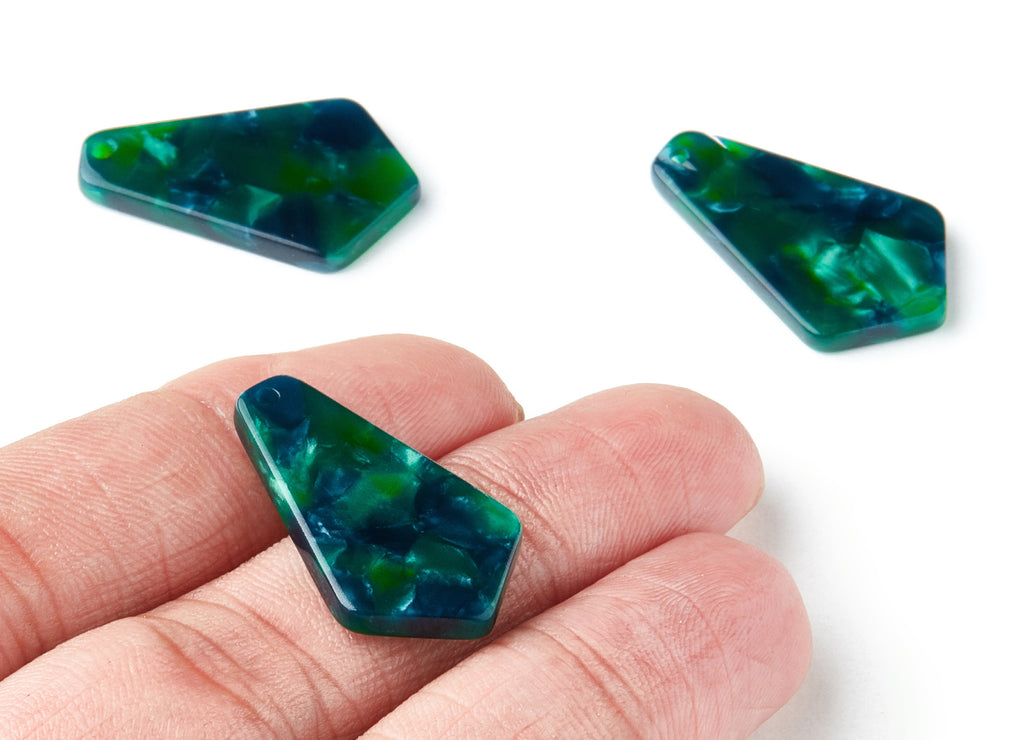 Acetate Geometric Earring Charms - Geometric Pendant - Earring Findings - Jewelry Supplies - Color Code: A13 - 27x16.59x2.65mm - AC1319C - DOMEDBAZAAR