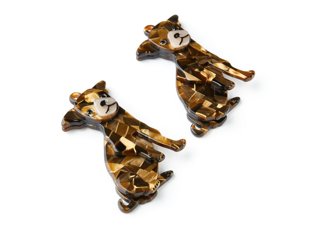 Acrylic Celluloid Acetate Charm - Dog Shaped Keychain Pendant - Very Nice KeyChain Charms - 67.4x43x10.9mm - AC1404 - DOMEDBAZAAR