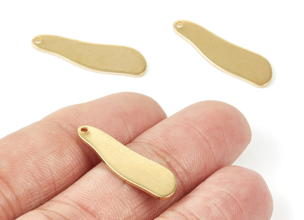 Personalized stamping blank - Brass Geometric Charms - Geometric Shaped Raw Brass Charms - Geometric Pendant  - 26.45x8x1mm- PP1868 - DOMEDBAZAAR