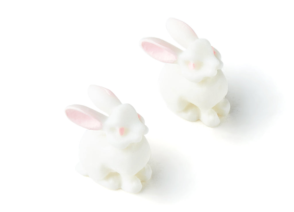 Resin Charms - Rabbit Cabochones - Rabbit Figurine Charm - 14..6x11.94x9.3mm - RC1015A - DOMEDBAZAAR