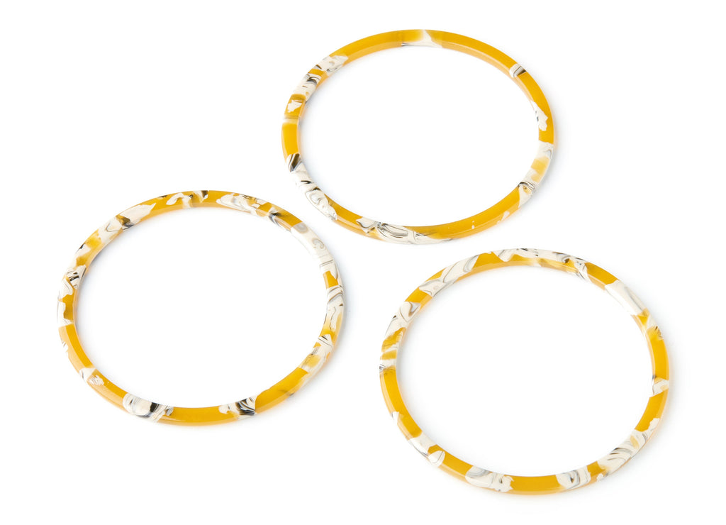 Acetate Hoop Earring Charms - Circle Shaped Pendant - Earring Findings - Jewelry Supplies - Color Code: A14 - 57x57x2.7mm - AC1165R - DOMEDBAZAAR