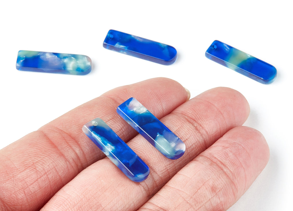 Acetate Bar Earring Charms - Bar Shaped Pendant - Earring Findings - Jewelry Supplies - Color Code:A37 - 23.65x6.74x2.6mm - AC1354L - DOMEDBAZAAR
