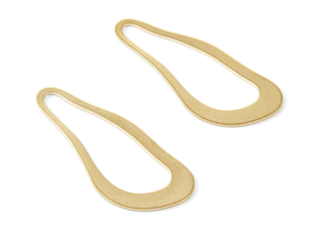 Brass Irregular Charms - Irregular Shaped Raw Brass pendant - Earring Findings - Jewelry Supplies - 51,18x21,43x1mm - PP1963 - DOMEDBAZAAR