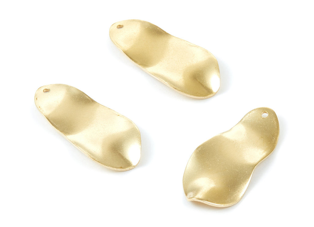 Personalized stamping blank - Brass Irregular Charms - Irregular Oval Shaped Raw Brass Pendants - Earring Findings  - 32,5x15x0,8mm - PP1848 - DOMEDBAZAAR