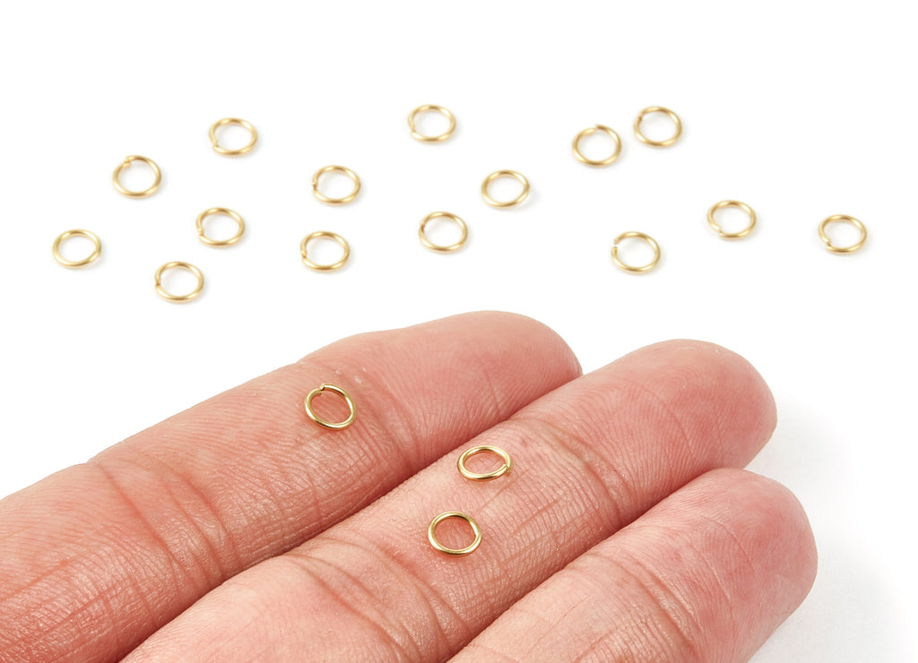 Brass Open Jump Rings - 5x0,7mm - Raw Brass Open Jump Rings - Jewelry Supplies - PP1566 - DOMEDBAZAAR