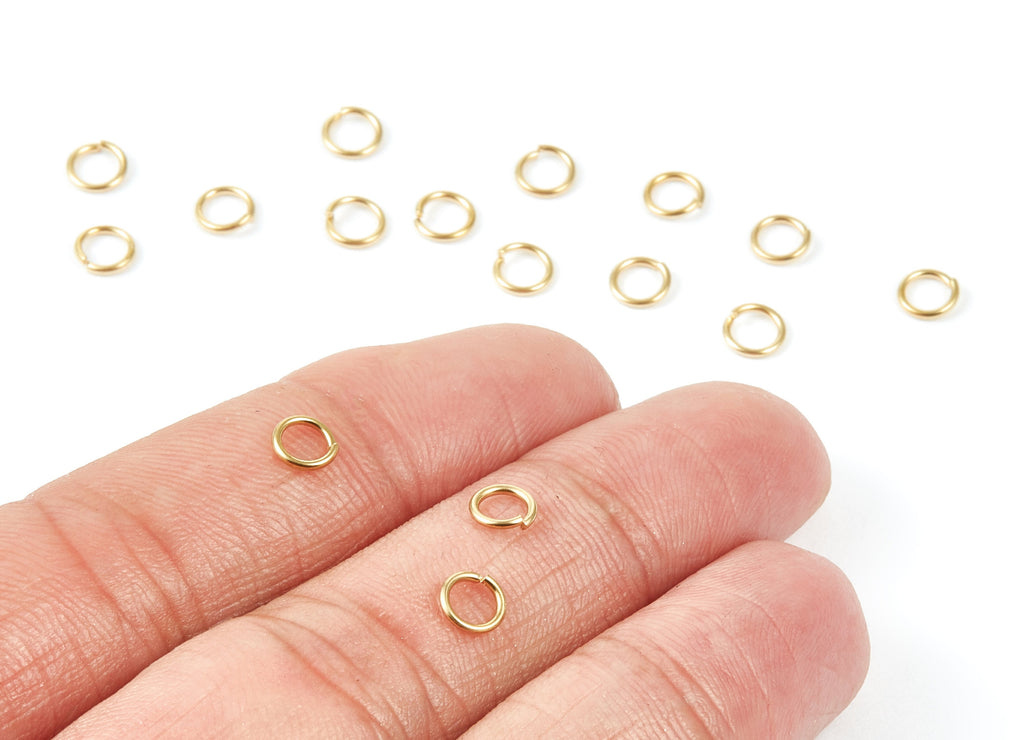 Brass Open Jump Rings - 5x0,8mm - Raw Brass Open Jump Rings - Jewelry Supplies - PP1568 - DOMEDBAZAAR