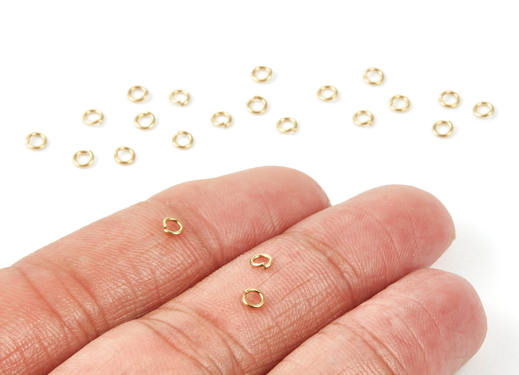 Brass Open Jump Rings - 3x0,6mm - Raw Brass Open Jump Rings - Jewellery Supplies - PP1573 - DOMEDBAZAAR