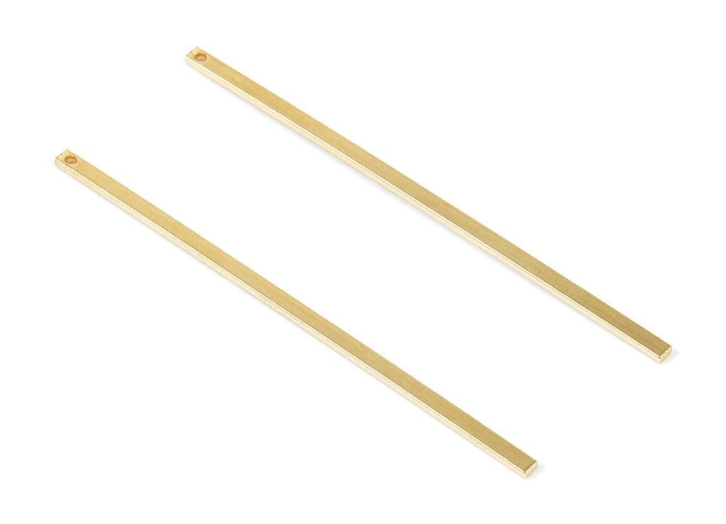 Brass Strip Charms - Raw Brass Strip Pendants - Earring Findings - Jewelry Supplies - 60x2x1mm - PP2018 - DOMEDBAZAAR