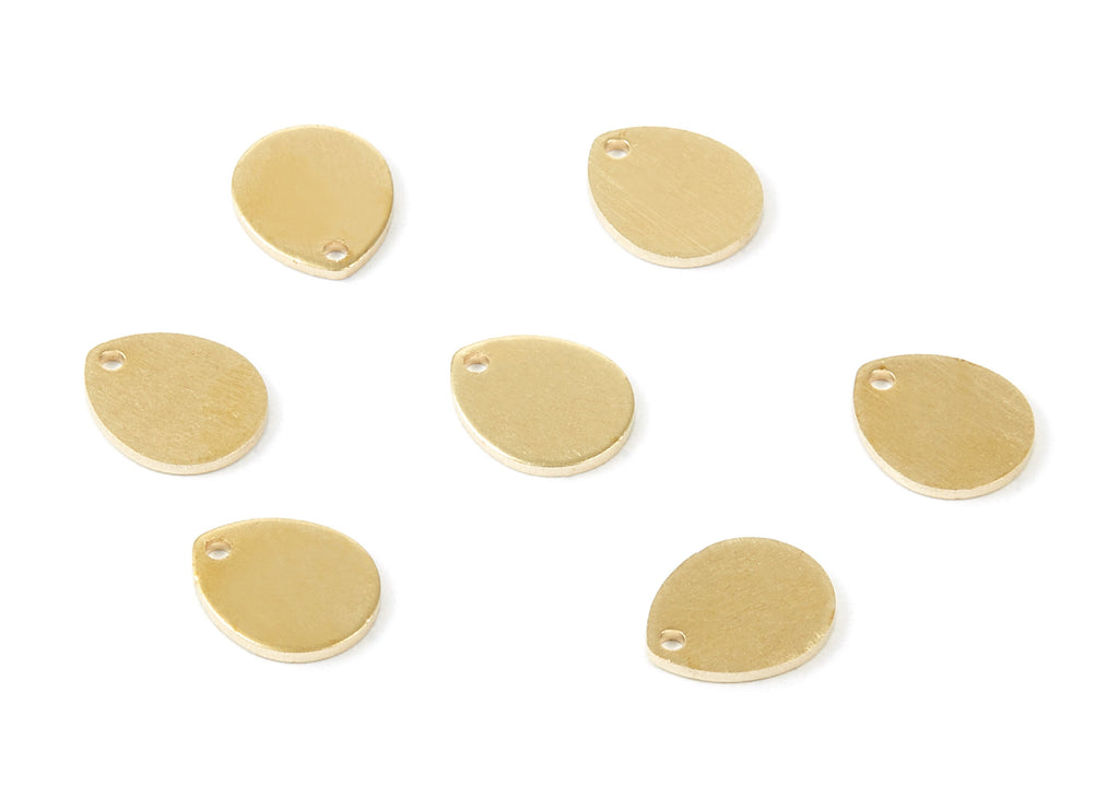 Personalized stamping blank - Brass Oval Charms - Oval Raw Brass Pendant - Earring Findings - Jewelry Supplies - 12x10x1mm - PP1759 - DOMEDBAZAAR