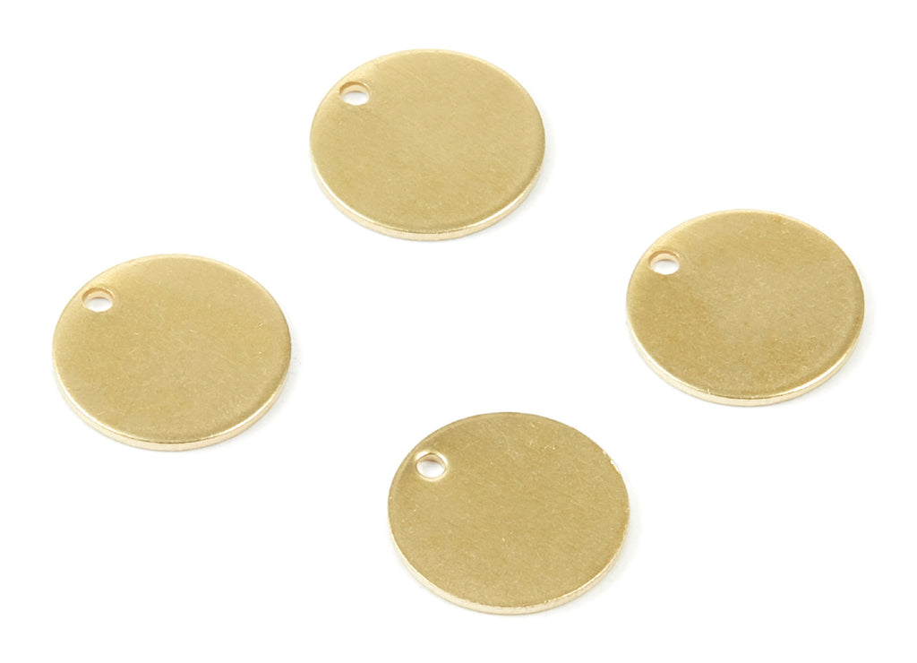 Personalized stamping blank - Brass Round Charms - Round Raw Brass Pendant - Earring Findings - 12.77x12.77x0.83mm - PP2024 - DOMEDBAZAAR