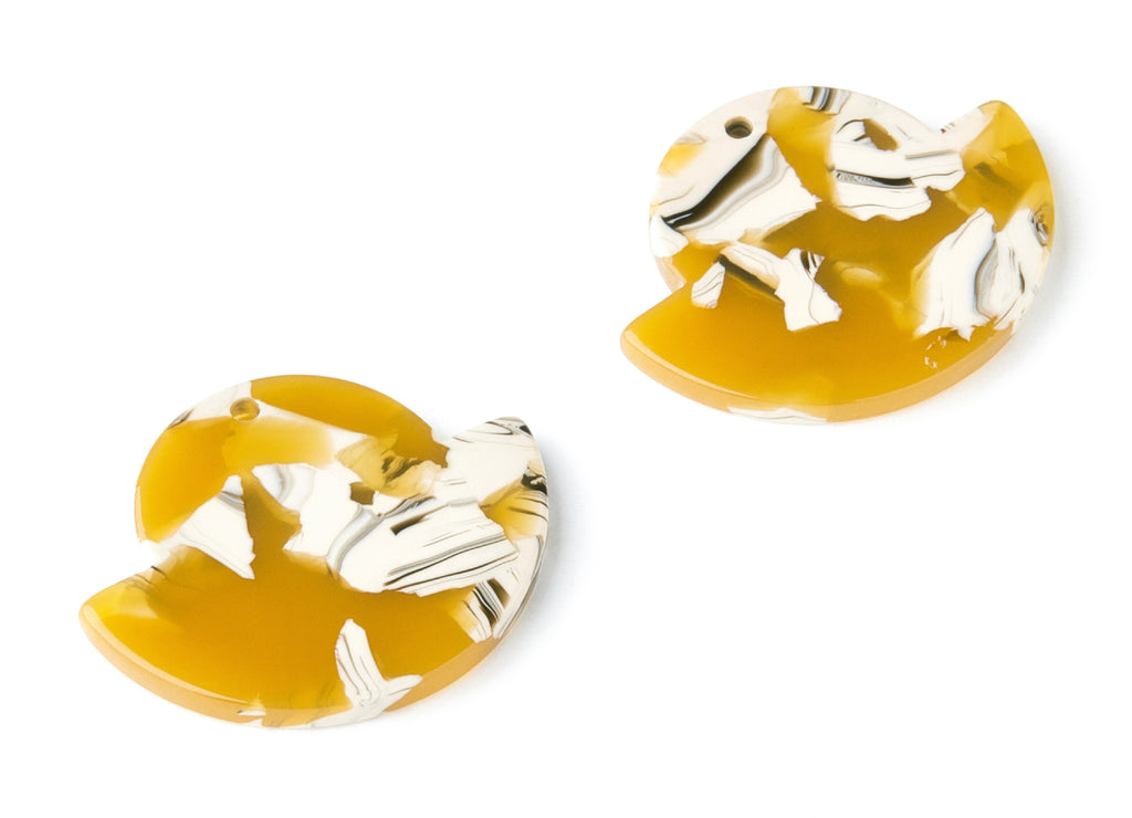 Acetate Irregular Earring Charms - Irregular Pendant - Earring Findings - Jewelry Supplies - Color Code:A14 - 28.8x23.64x2.6mm - AC1338C - DOMEDBAZAAR