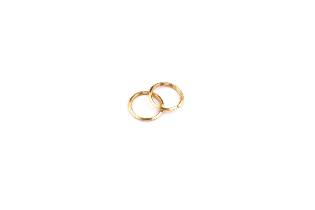 13mm Brass Open Circle Connectors - Raw Brass Open Circle Connectors - Jewelry Supplies - Making Jewelery - 13x13x1mm - PP1287 - DOMEDBAZAAR