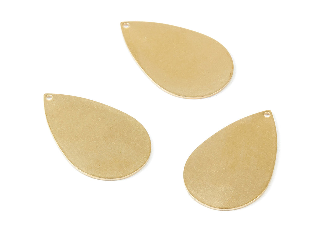 Personalized stamping blank - Brass Drop Charms - Drop Shaped Raw Brass Pendant - Earring Finding - Jewelry Supplies - 31x19x0,8mm - PP2088 - DOMEDBAZAAR