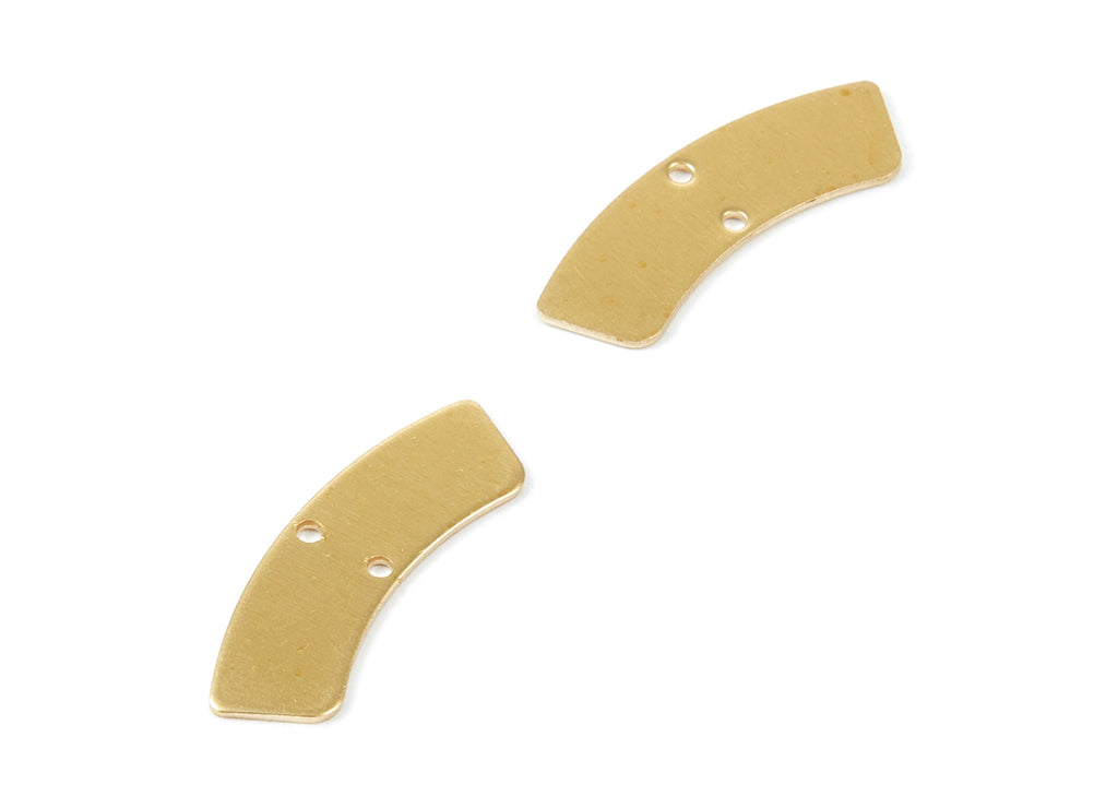 Brass Geometric Charms - Geometric Shaped Raw Brass Pendant - Connectors With 2 Holes - Jewelry Supplies - 28,45x10x0,79mm - PP1830 - DOMEDBAZAAR