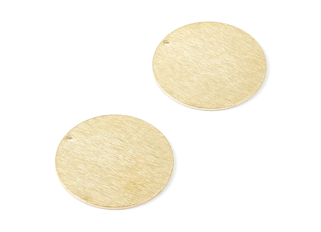 Brass Round Charms - Rough Textured Raw Brass Pendant - Earring Findings - Jewelry Supplies - 30x30x1mm - PP2064 - DOMEDBAZAAR