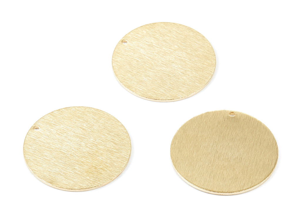 Brass Round Charms - Rough Textured Raw Brass Pendant - Earring Findings - Jewelry Supplies - 30x30x1mm - PP2064 - DOMEDBAZAAR