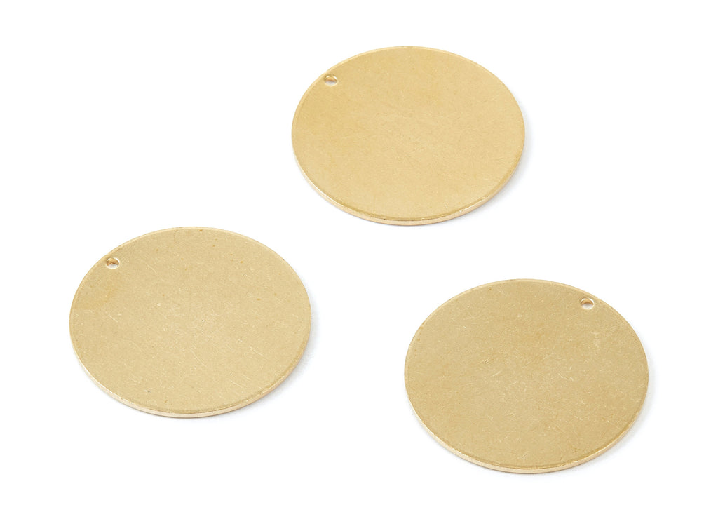 Personalized stamping blank - Brass Round Charms - Circle Raw Brass Pendant - Earring Findings - Jewelry Supplies - 30x30x1,11mm - PP2060 - DOMEDBAZAAR