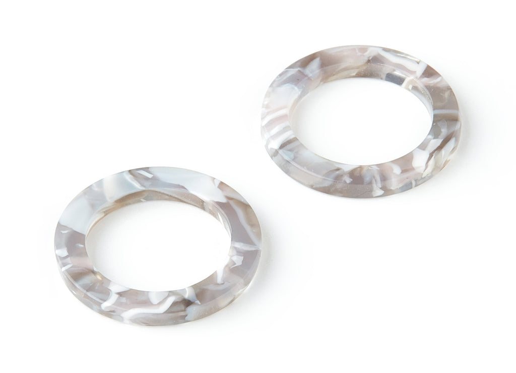Acetate Hoop Earring Charms - Circle Shaped Pendant - Earring Findings - Jewelry Supplies - Color Code:A20 - 23x23x2.6mm - AC1118FF - DOMEDBAZAAR
