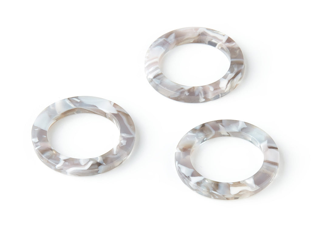 Acetate Hoop Earring Charms - Circle Shaped Pendant - Earring Findings - Jewelry Supplies - Color Code:A20 - 23x23x2.6mm - AC1118FF - DOMEDBAZAAR