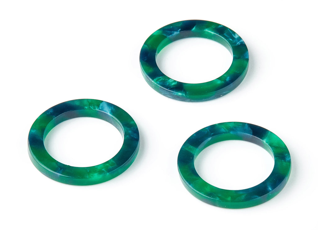 Acetate Hoop Earrings Charms - Circle Shaped Pendant - Earring Findings - Jewelry Supplies - Color Code:A13 - 22.8x22.8x2.63mm - AC1118CC - DOMEDBAZAAR