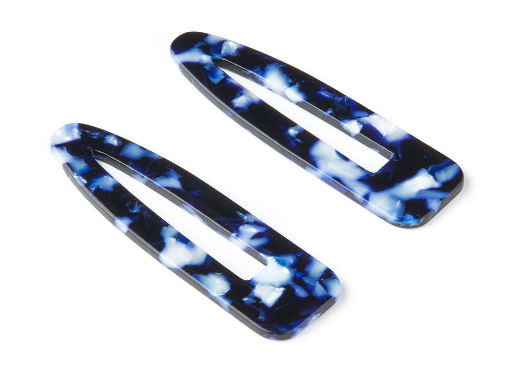 Acetate Acrylic Hair Barrette - Tortoise Shell Hair Clip - Color Code:A246 - 69.2x20.4x2.4mm - AC1546-A246 - DOMEDBAZAAR