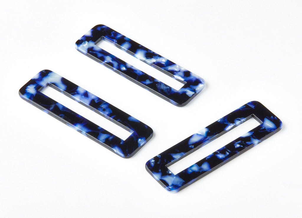 Acetate Hair Clip Charms -  Rectangle Hair Barrette - Jewelry Supplys  - Color Code:A246 - 67.8x21.7x2.5mm - AC1547-A246 - DOMEDBAZAAR