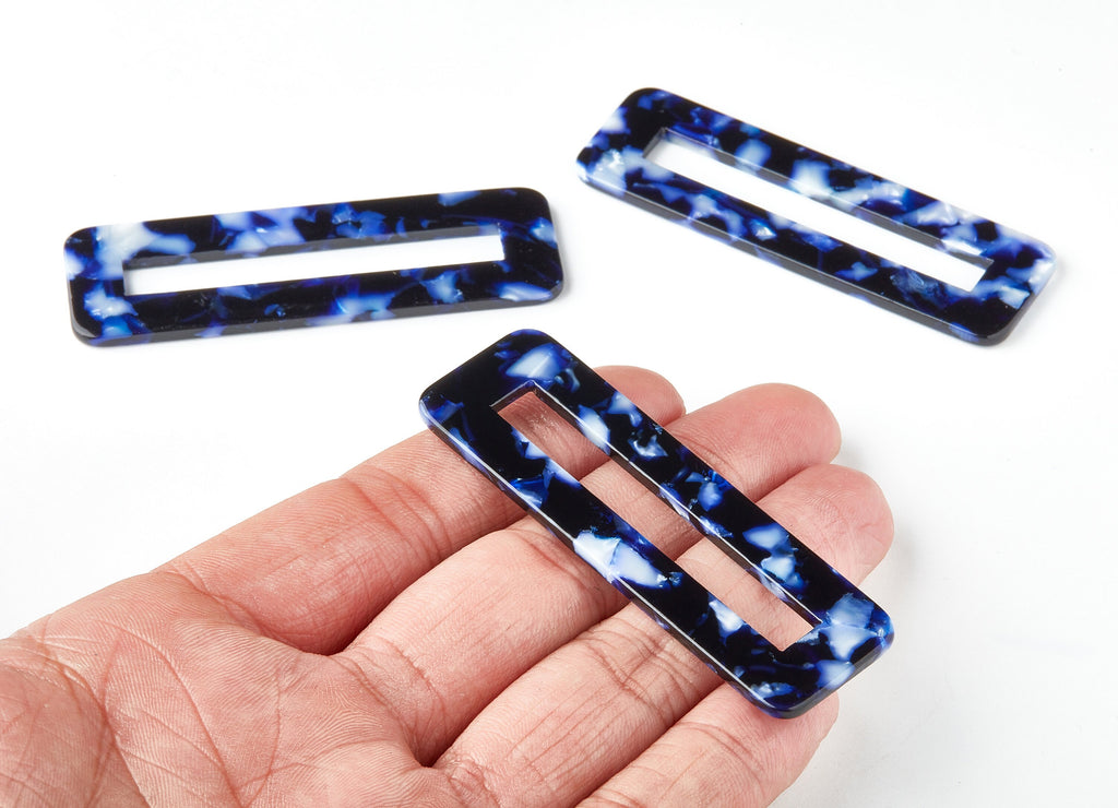 Acetate Hair Clip Charms -  Rectangle Hair Barrette - Jewelry Supplys  - Color Code:A246 - 67.8x21.7x2.5mm - AC1547-A246 - DOMEDBAZAAR