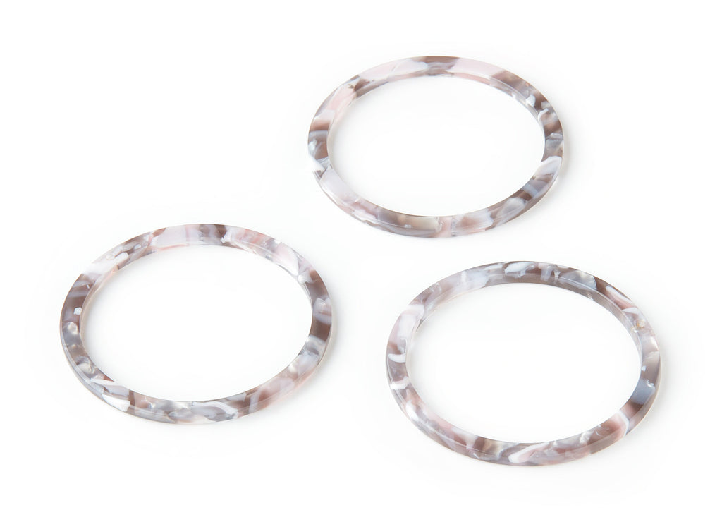 Acetate Hoop Earring Charms - Circle Shaped Pendant - Earring Findings - Jewelry Supplies - Color Code: A157 - 44.3x44.3x2.7mm - AC1126M - DOMEDBAZAAR