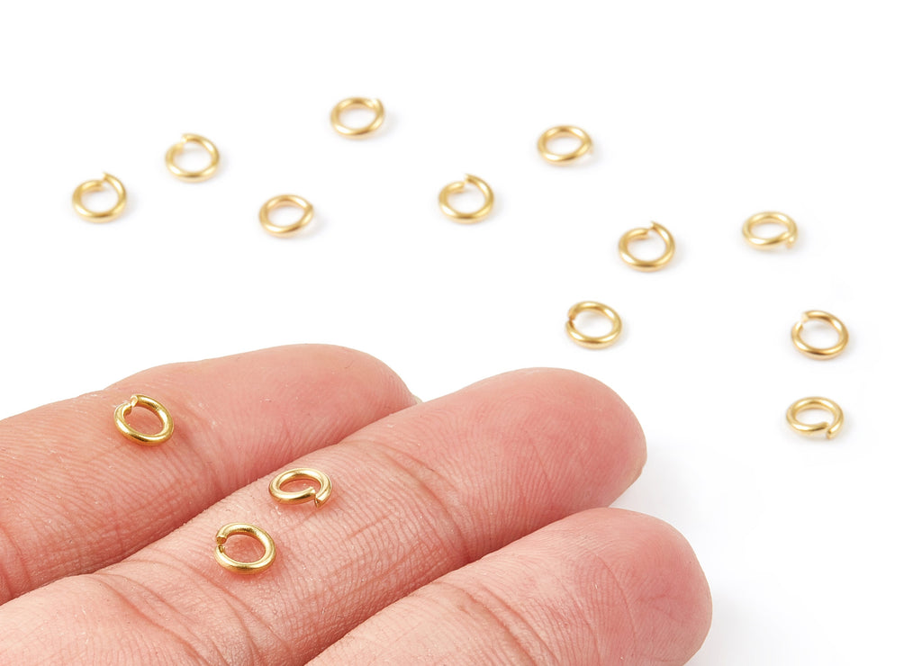 Brass Open Jump Rings - 1.0x5mm - Raw Brass Open Jump Rings - Circle Jump Rings - Jewelry Supplies - PP2138 - DOMEDBAZAAR