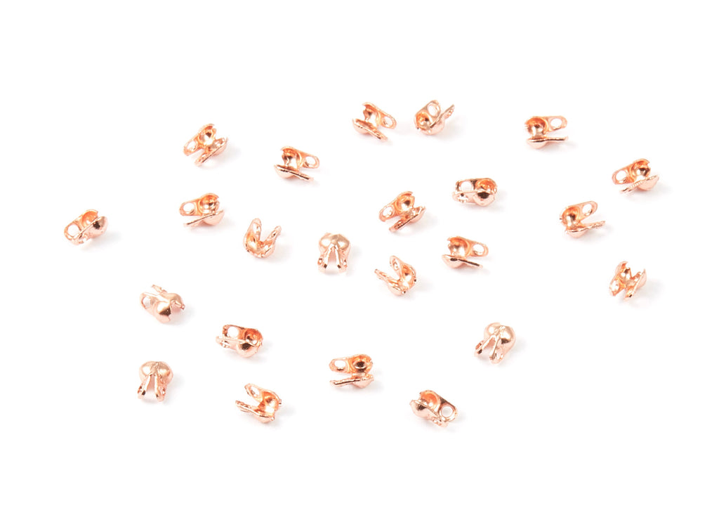 1.2 Ball Chain Clasp - 1.2 Rose Tone Plated Brass Chain Clasp - Brass Connector Clasp - Jewelry Supplies - 3.5x2mm - PP1670R - DOMEDBAZAAR