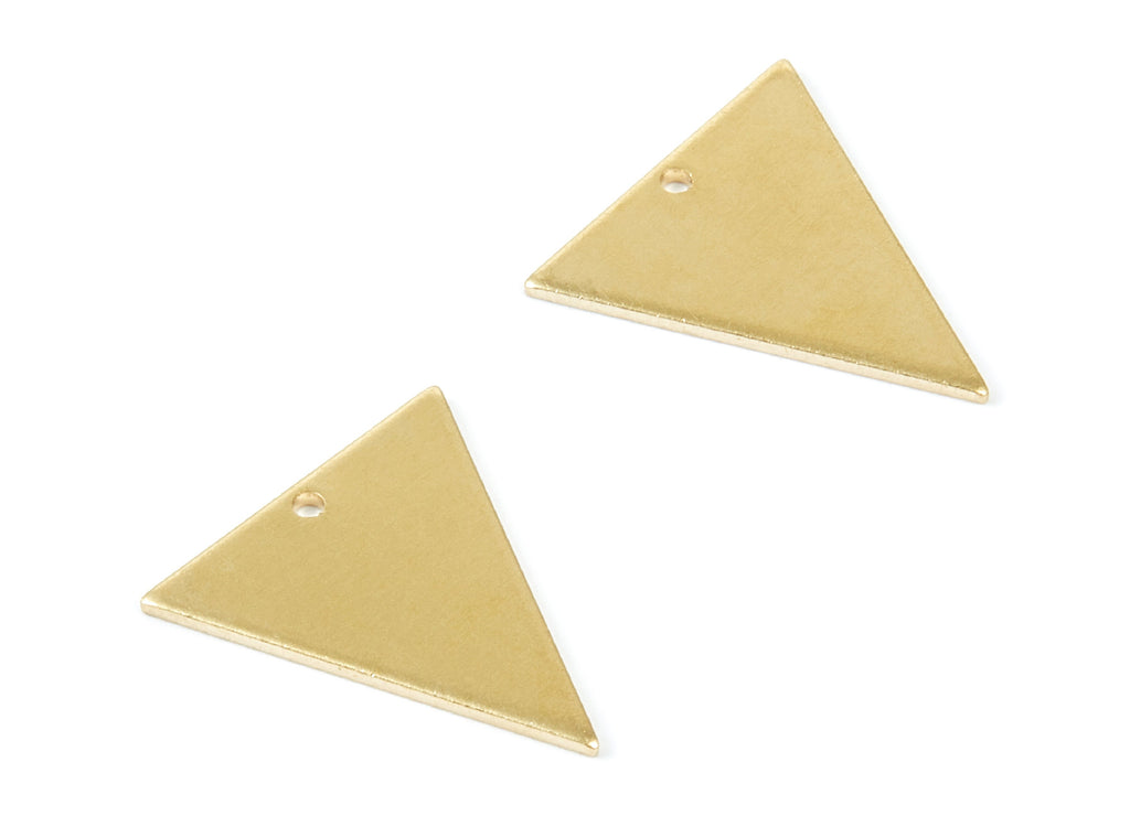 Personalized stamping blank - Brass Triangle Charms - Triangle Shaped Raw Brass Pedants With 1 Hole  - 20x18x0,98mm - PP1800 - DOMEDBAZAAR