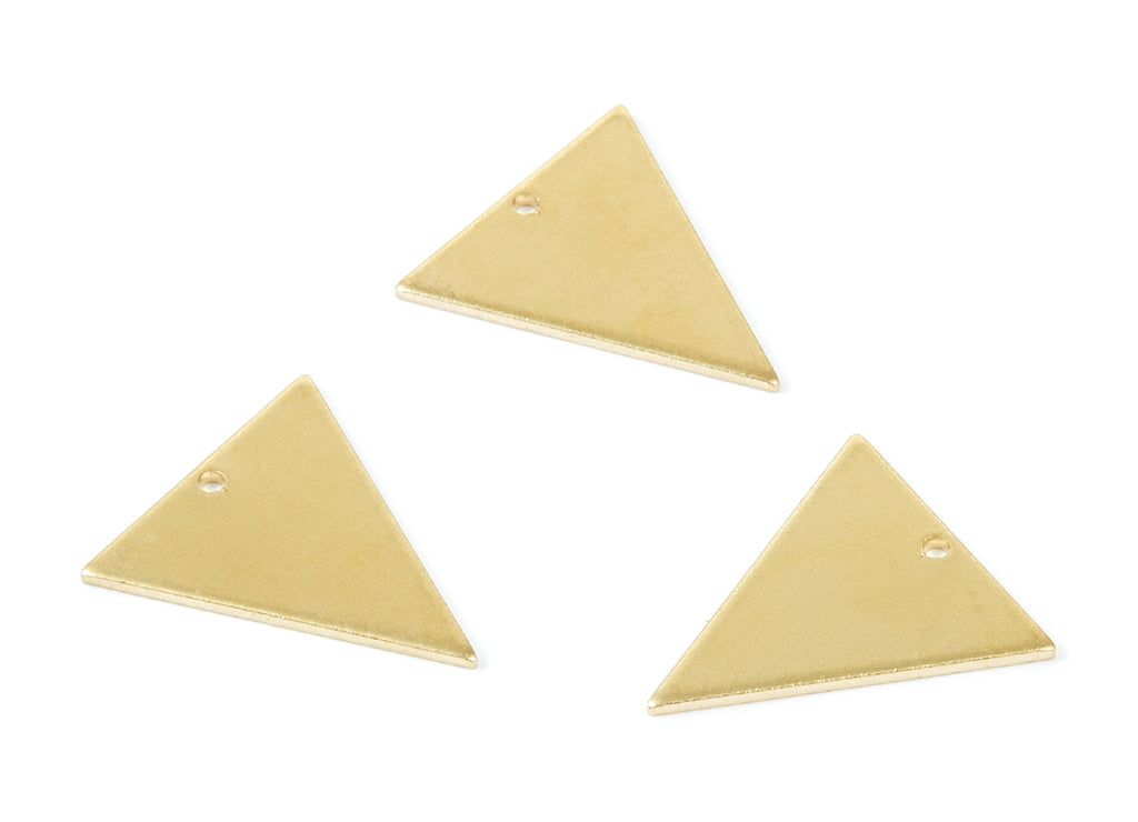 Personalized stamping blank - Brass Triangle Charms - Triangle Shaped Raw Brass Pedants With 1 Hole  - 20x18x0,98mm - PP1800 - DOMEDBAZAAR