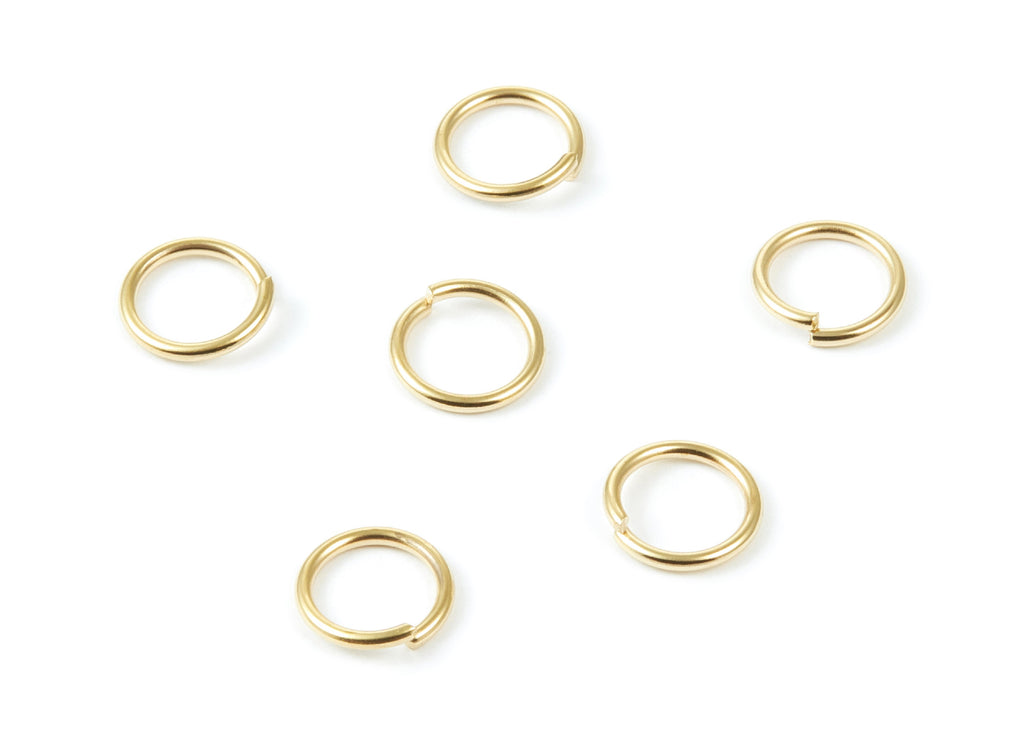 Brass Open Jump Rings -  1.2x10mm - Raw Brass Open Jump Rings - 10x10x1,2mm - Jewelry Supplies - PP1557 - DOMEDBAZAAR