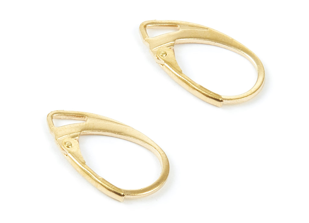 Brass Leverback Earring Clasp - Raw Brass Plain Leverback - Earring Findings - Jewelry Supplies - 18,19x10,86x1,6mm - PP1548 - DOMEDBAZAAR