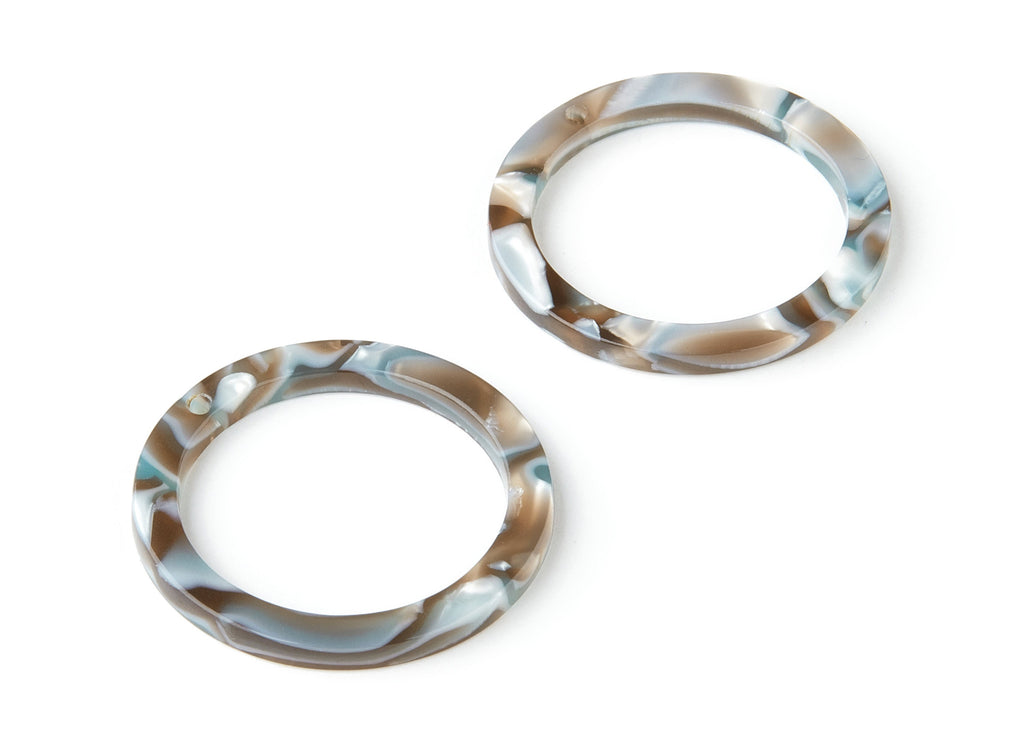 Acetate Hoop Earring Charms - Circle Shaped Pendant - Earring Findings - Jewelry Supplies - Color Code: A22 - 29.8x29.8x2.52mm - AC1119-A22 - DOMEDBAZAAR