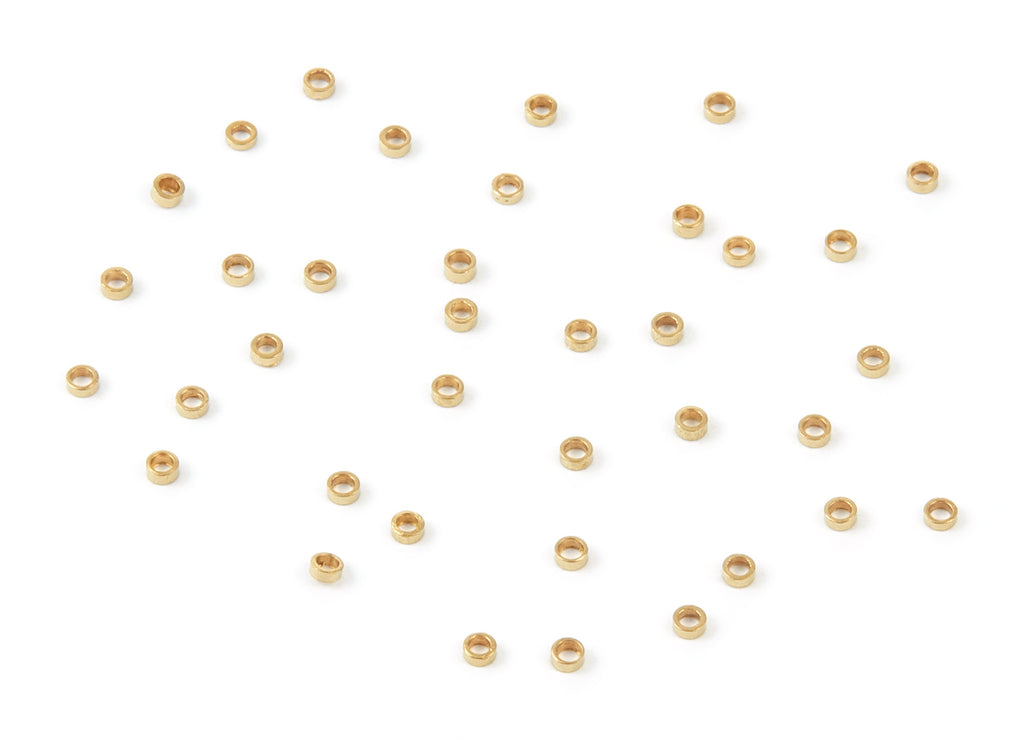 Brass Spacer Ball Beads - 2X1.0 - Raw Brass Spacer Ball Beads - Jewelry Supplies - 2x2x0.81mm - PP1447 - DOMEDBAZAAR