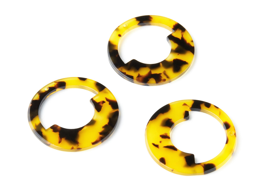 Acetate Acrylic Earring Charms - Acetate Pendant With 1 Hole - Color Code: A02 - Circle Shaped Earrings - 39.65x39.65x2.5mm - AC1339B - DOMEDBAZAAR