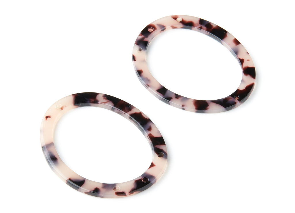Acetate Acrylic Earring Charms - Blonde Acetate Acrylic Pendant With 4 Holes - Earring Findings - Color Code: A06 - 50x40x2.77mm - AC1214B - DOMEDBAZAAR