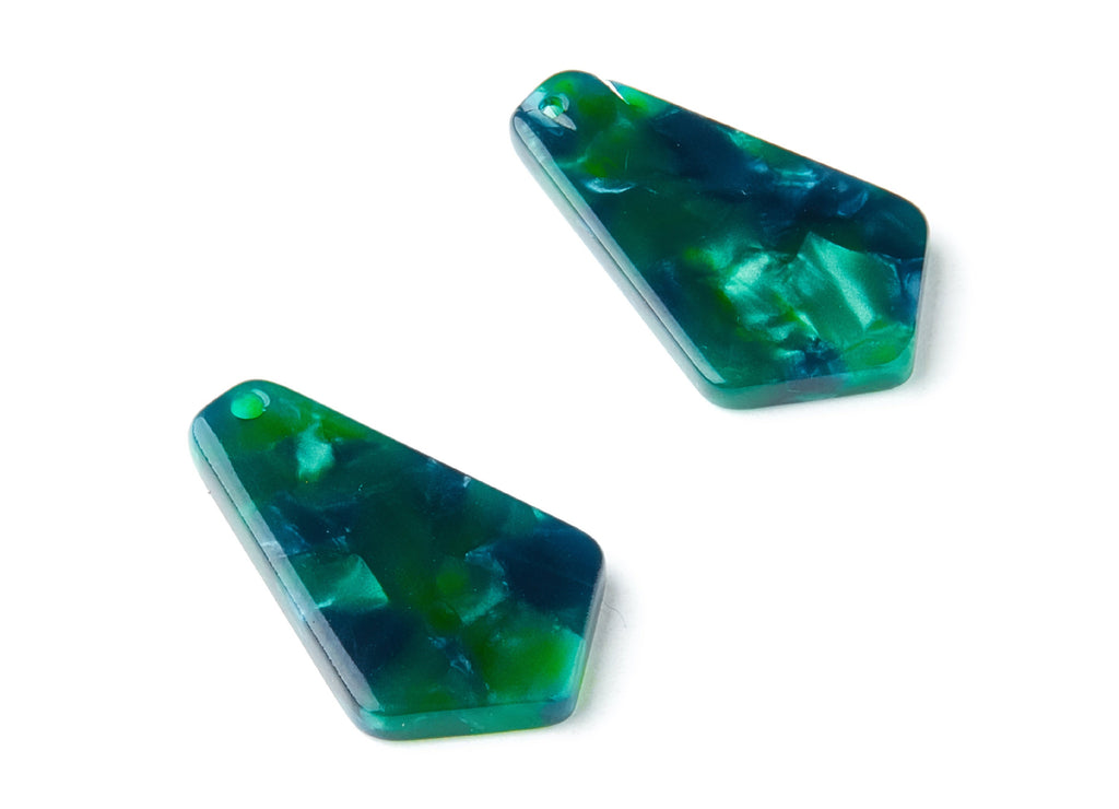 Acetate Geometric Earring Charms - Geometric Pendant - Earring Findings - Jewelry Supplies - Color Code: A13 - 27x16.59x2.65mm - AC1319C - DOMEDBAZAAR