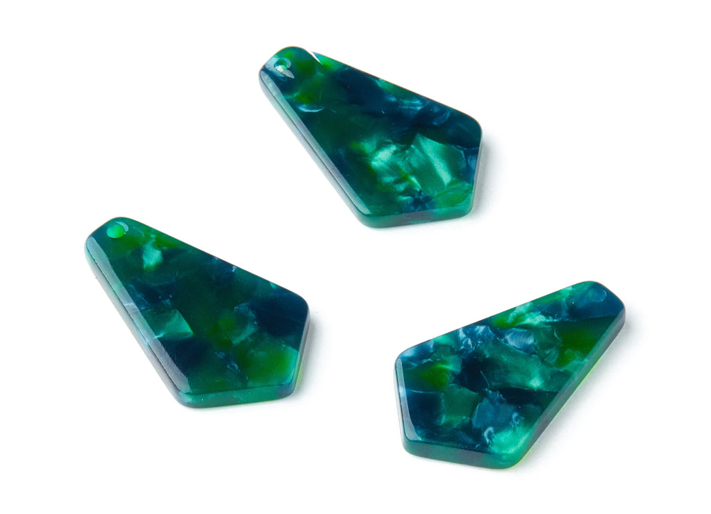Acetate Geometric Earring Charms - Geometric Pendant - Earring Findings - Jewelry Supplies - Color Code: A13 - 27x16.59x2.65mm - AC1319C - DOMEDBAZAAR