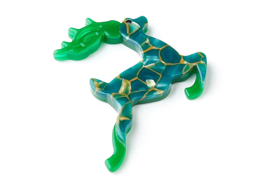 Cellulose Acetate Brooch - Acrylic Celluloid Acetate Charm - Deer Shaped Pendant - Very Nice Charms -64x55x5.6mm - AC1411 - DOMEDBAZAAR